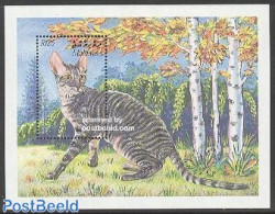 Maldives 2002 Blue Mackerel Tabby S/s, Mint NH, Nature - Cats - Maldives (1965-...)