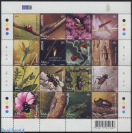 Malta 2005 Insects 16v M/s, Mint NH, Nature - Animals (others & Mixed) - Insects - Malte