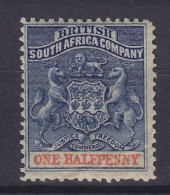 British South Africa Company 1892/94 Mi. 16, ½ Penny Blau/rot Wappen (Nominale Auf Weissem Grund), MNH** (2 Scans) - Ohne Zuordnung