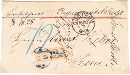 Norddeutscher Bund Paketbegleitbrief Güstrow 16.10.1871 Orig. Gelaufen Nach Gera, Aufgabezettel Type MS 1 B - Cartas & Documentos