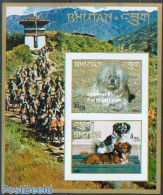 Bhutan 1972 Dogs S/s Imperforated, Mint NH, Nature - Dogs - Bhután