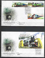 MALAISIE. N°1809-11 & BF 195 De 2015 Sur 2 Enveloppes 1er Jour. Trains. - Treinen