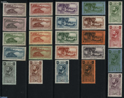 Gabon 1932 Definitives 24v, Unused (hinged), History - Transport - Explorers - Ships And Boats - Nuevos