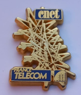 M120 Pin's France Telecom CNET BLEU Signé Arthus Bertrand Achat Immédiat - Arthus Bertrand