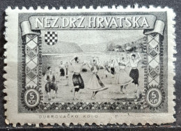 NDH IN EXILE -5 K-DUBROVNIK-NATIONAL COSTUMES-DANCE-CROATIA-1955 - Croazia