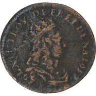 France, Louis XIV, Liard De France, 1657, Nîmes, Cuivre, TB - 1643-1715 Lodewijk XIV De Zonnekoning