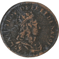 France, Louis XIV, Liard De France, 1657, Nîmes, Cuivre, TB - 1643-1715 Ludwig XIV.