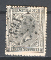 België OCB17 Gestempeld Pt163 Hal COBA €5 - 1865-1866 Profiel Links