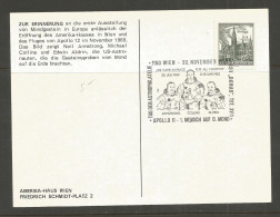 AUSTRIA. 1969. CARD. APOLLO 11 POSTMARK. SPACE. - Storia Postale
