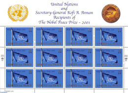 United Nations, New York 2001 Peace Nobelprize M/s, Mint NH, History - Nobel Prize Winners - Nobelpreisträger