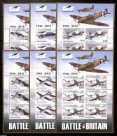 Solomon Islands 2010 Battle Of Britain 6 M/s, Mint NH, History - Transport - World War II - Aircraft & Aviation - WW2