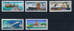 Polen 2475 - 2479 - Hafen In Gdańsk (Danzig), Gdynia Und Szczecin (Stettin) - Schiffe, Kran - Ships, Port, Harbour - Used Stamps