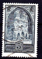 FRANCE Timbre Oblitéré N° 259b, 3fr Type III - Cathédrale De REIMS - Usados