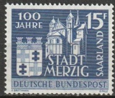 Saarland 1957 MiNr.401 ** Postfrisch 100 Jahre Stadt Merzig ( 981 ) - Ongebruikt