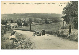 78.SAINT REMY LES CHEVREUSE.n°5989.UNE PANNE SUR LA DESCENTE DE LA TRINITE.VOITURE.CORNES - St.-Rémy-lès-Chevreuse