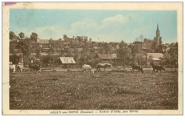 80.AILLY SUR NOYE.ENTREE D'AILLY PAR BERNY - Ailly Sur Noye