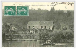 78.VILENNES.RESTAURANT JALLABERT.VUE DE L'ILE.PETITE DECHIRURE - Villennes-sur-Seine