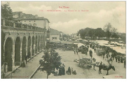 81.PUYLAURENS.n°28917.LA HALLE ET LE MARCHE - Puylaurens