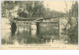 80.PICQUIGNY.n°8302.LE PONT DU CHEMIN DE FER DETRUIT PAR LE GENIE FRANCAIS - Picquigny