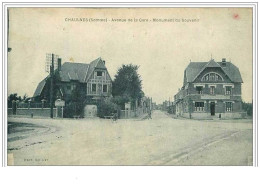 80.CHAULNES.AVENUE DE LA GARE.MONUMENT DU SOUVENIR - Chaulnes