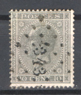 België OCB17 Gestempeld Pt343 Stekene COBA €15 - 1865-1866 Perfil Izquierdo