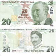 Turkey  P-224f    20 Lirasi  2009  UNC - Turquia