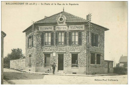 91 . N° 32696. BALLANCOURT.LA POSTE ET LA RUE DE LA PAPETERIE - Ballancourt Sur Essonne