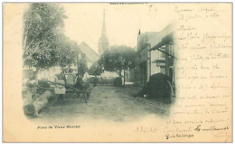 90.GRANDVILLARS.n°11.PLACE DU VIEUX MARCHE.CP RECOUPEE.EN L'ETAT.RARE - Grandvillars