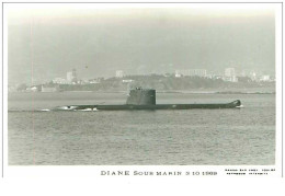 Bateau. N°36047 . Diane. Sous-marin . 1969 . Guerre - Submarinos