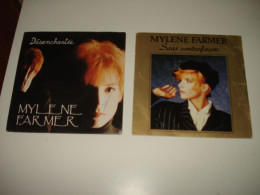 B14/  Lot De 2 SP  -  Mylene Farmer  - Sans Contre Façon + Désenchantée VG++/EX - Disco & Pop