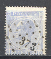 België OCB18 Gestempeld Pt373 Vertryck COBA €20 - 1865-1866 Perfil Izquierdo