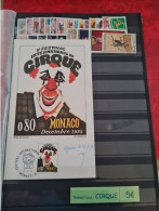 LOT TIMBRES THEMATIQUE CIRQUE - Collections (without Album)