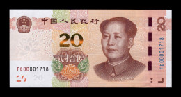 China 20 Yuan Mao Tse-Tung 2019 Pick 915 Sc Unc - China