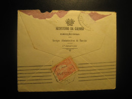 LISBOA 1923 To Figueira Da Foz Cancel Ministerio Da Guerra Slight Damaged Cover PORTUGAL - Lettres & Documents