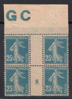 Semeuse 140**/MNH- Millésime GC 8, Variétés : "béquille" Et 8 Penché, Un Pli ! Cote : 280€ - Millesimes