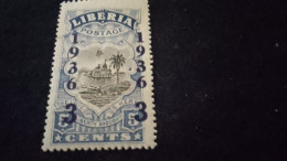 LİBERYA--1936-  5 C      DAMGASIZ  SÜRSAJED 1936 - Liberia