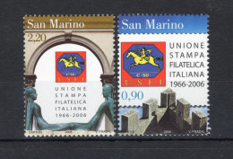 2006 SAN MARINO SET MNH ** 2126/2117 40° Ann. Dell'Unione Stampa Filatelica Italiana USFI - Nuevos