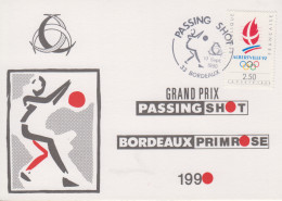 Carte   FRANCE   TENNIS    Grand  Prix    PASSING  SHOT      BORDEAUX   1990 - Tenis
