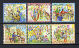 2006 SAN MARINO SET MNH ** 2104/2109 50° Ann. Del Corpo Dei Balestrieri - Nuovi