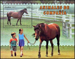 Cuba 2004, Pets As Companions Horses - S/s MNH - Paarden