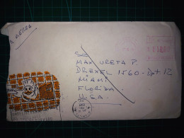 ARGENTINE; Enveloppe Cirulée Avec Affranchissement Mécanique Et Variété De Timbres Postaux Vers Les USA. Année 1984. - Oblitérés