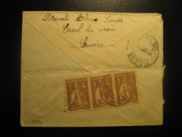VISEU 1920 Vizeu 3 Stamp Ceres On Cancel Folded Cover PORTUGAL - Briefe U. Dokumente