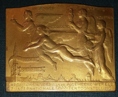 BELGIQUE BONNETAIN Médaille Exposition Universelle Bruxelles 1935 J. Fonson - Firma's