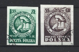 Poland 1953 Students Congress Imperf. Y.T. 716+A32 (0) - Oblitérés