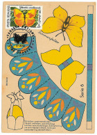 MAX 44 - 3 BUTTERFLY, Romania - Maximum Card - 1994 - Papillons