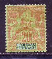 Diego-Suarez 1892 Yvert 31 * B Charniere(s) - Ongebruikt