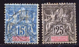 Diego-Suarez 1892 Yvert 30 - 32 (o) B Oblitere(s) - Used Stamps