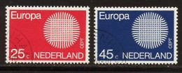 Pays-Bas 1970 Yvert 914 / 915 (o) B Oblitere(s) - Oblitérés