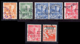 Tunisie 1945 Yvert 286B - 288A - 288B - 290A - 293 - 299 (o) B Oblitere(s) - Gebraucht