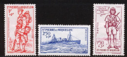 St Pierre Et Miquelon 1941 Yvert 207 / 209 * TB Charniere(s) - Ongebruikt